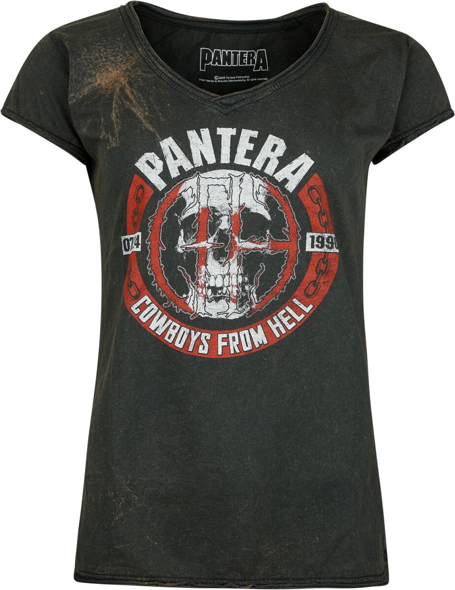 Pantera T-Shirt Skull Circle L to XXL for Women rust