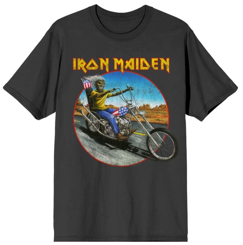 Iron Maiden T-Shirt Road Biker S to 4XL for Men charcoal