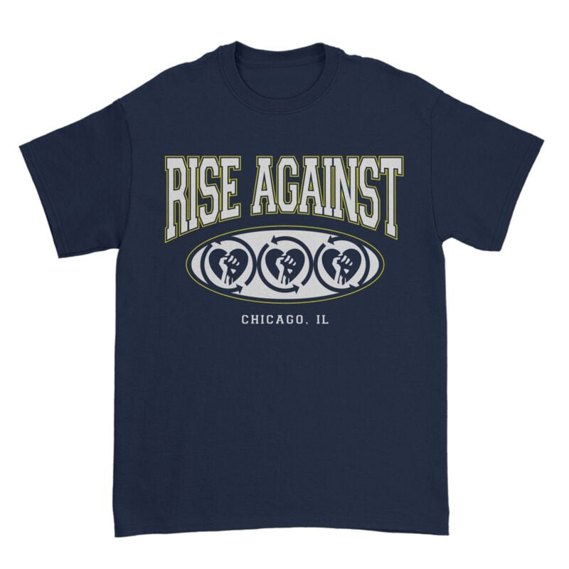 Rise Against T-Shirt HC Old School S to XXL for Men navy