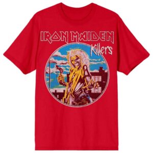 Iron Maiden T-Shirt Killers Vintage S to 4XL for Men red