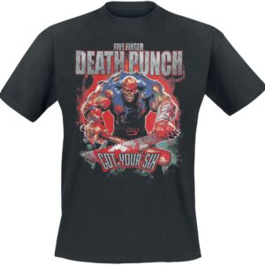 Five Finger Death Punch T-Shirt Got your six S to L for Men black