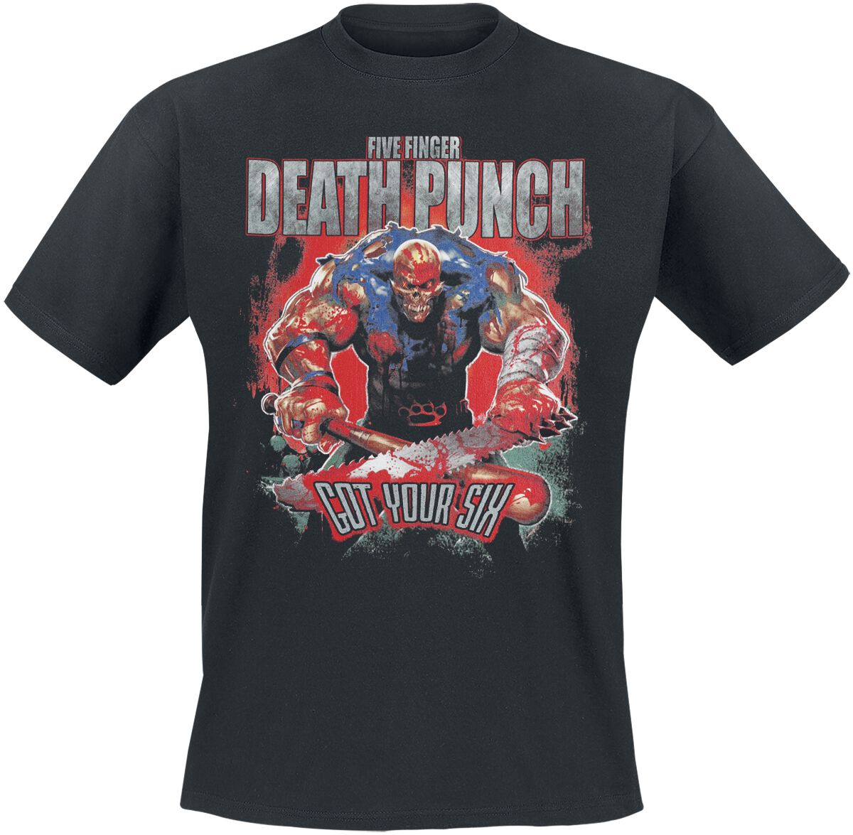 Five Finger Death Punch T-Shirt Got your six S to L for Men black