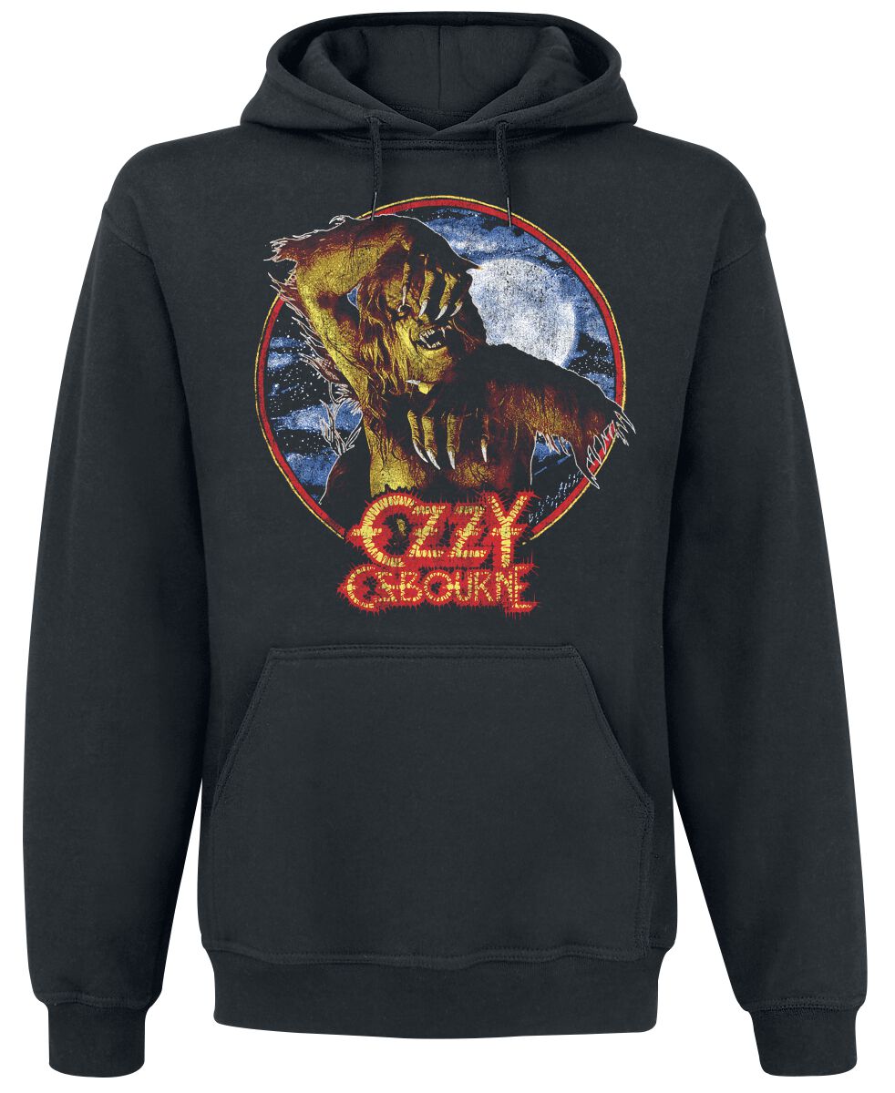 Ozzy Osbourne Hoodie Bark At The Moon S to XXL for Men black