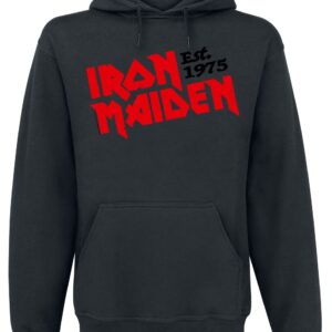 Iron Maiden Hoodie Est. 1975 S to 3XL for Men black