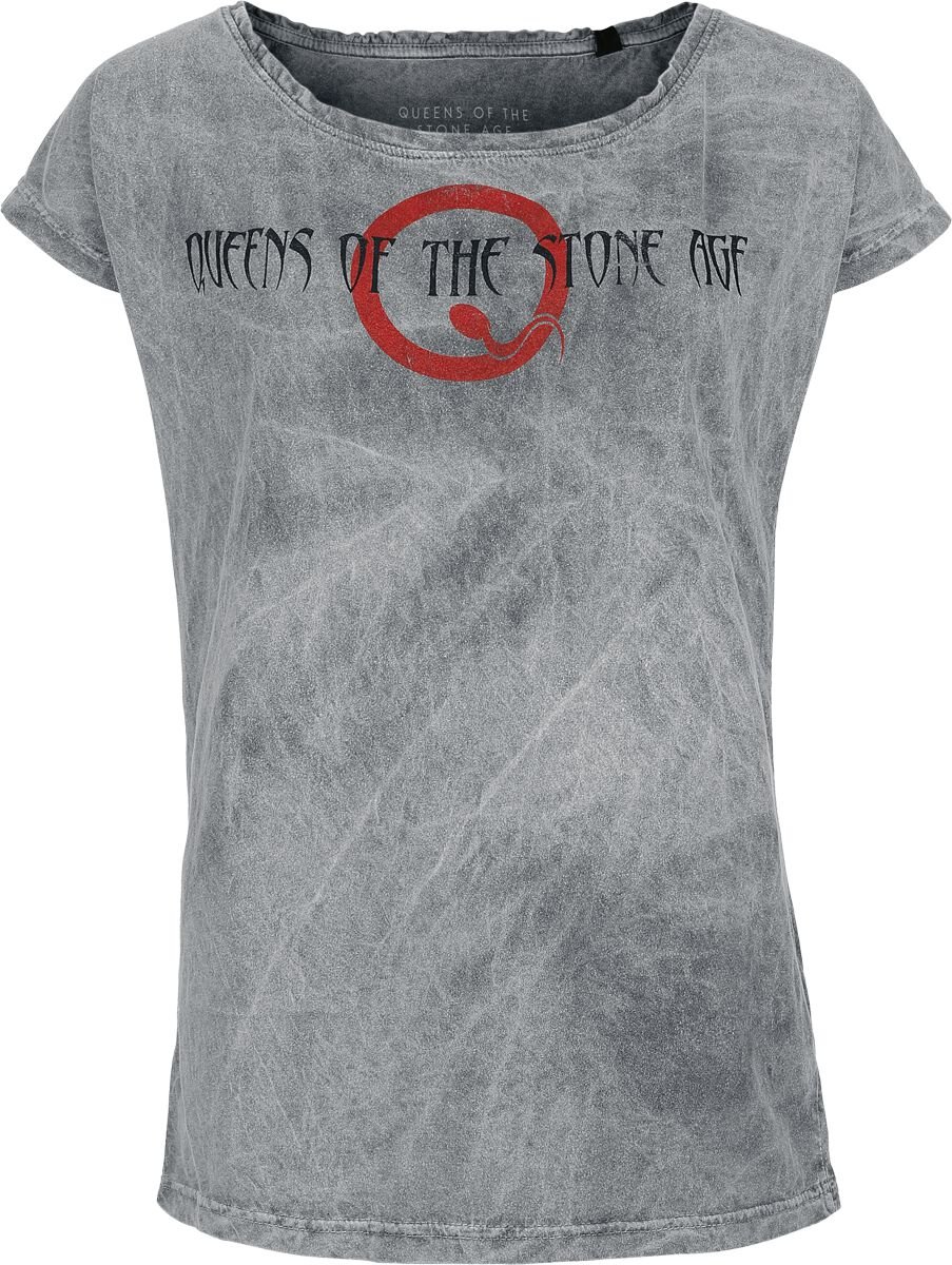 Queens Of The Stone Age T-Shirt Logo S to 4XL for Women grey