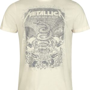 Metallica T-Shirt Amplified Collection Inverted Black Album S to 3XL for Men off white