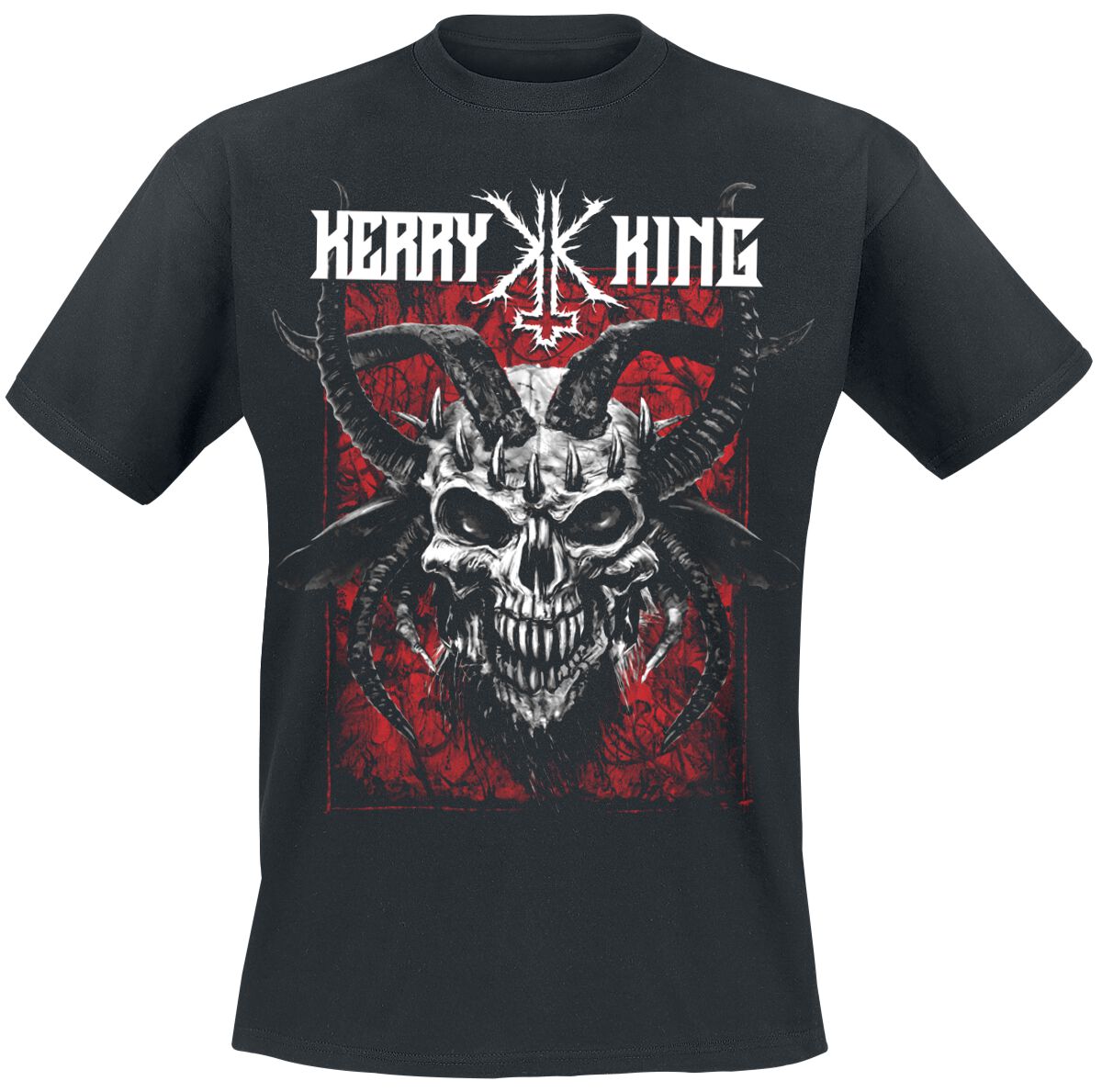 Kerry King T-Shirt Thorns Skull S to XL for Men black
