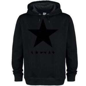 David Bowie Hoodie Amplified Collection Black Star XS to 3XL for Men black