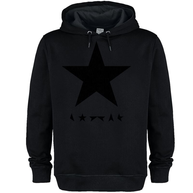David Bowie Hoodie Amplified Collection Black Star XS to 3XL for Men black