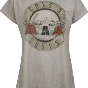 Guns N' Roses T-Shirt Bullet Logo S to 4XL for Women grey