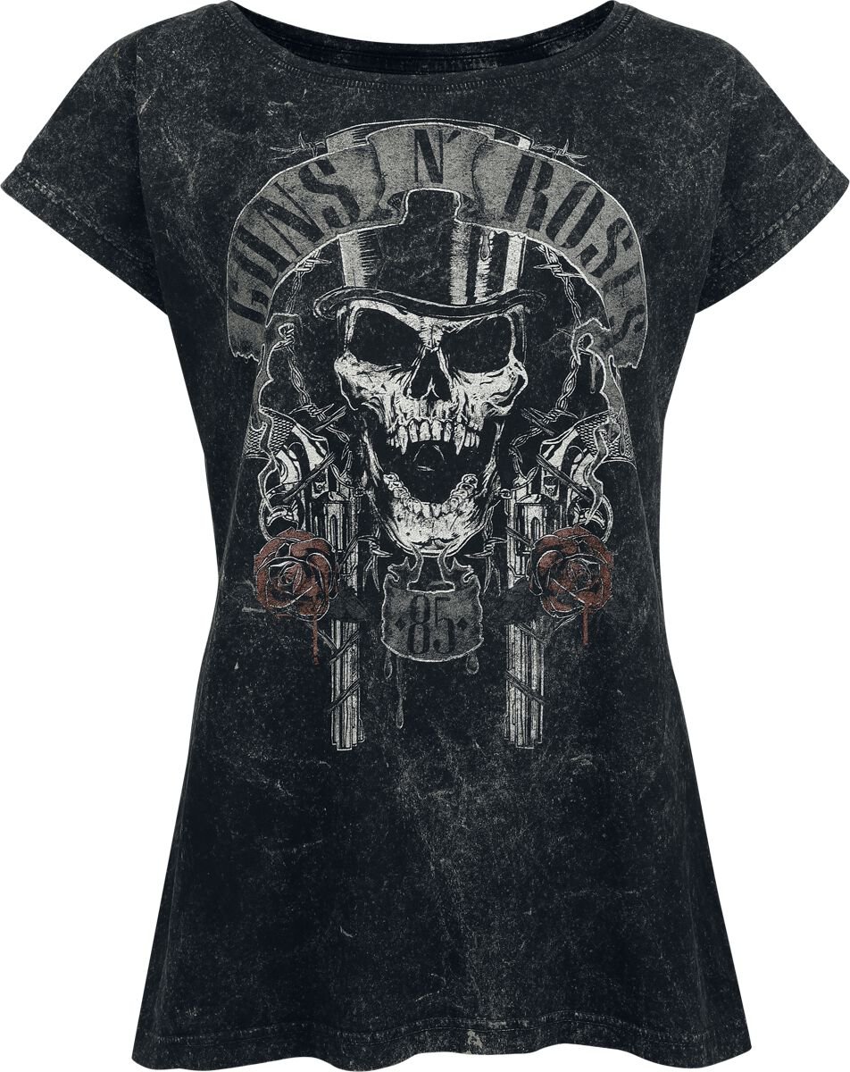 Guns N' Roses T-Shirt Top Hat S to 4XL for Women black