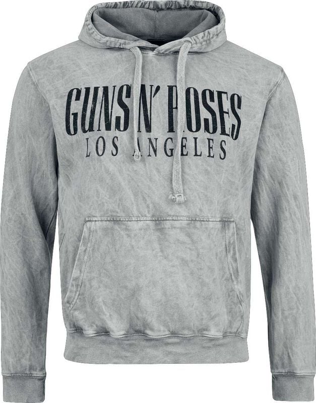 Guns N' Roses Hoodie Half Logo M to XXL for Men grey