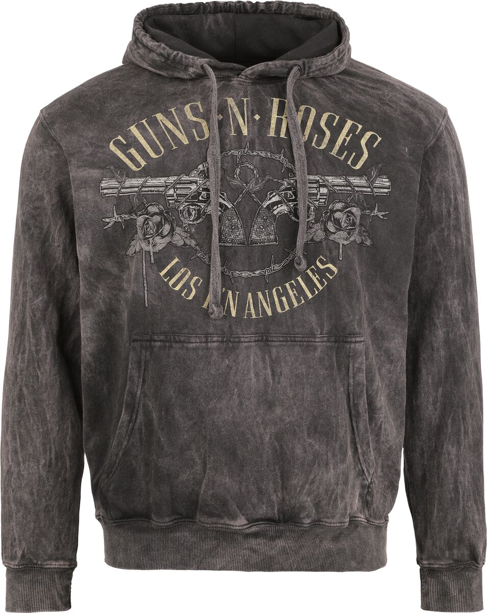 Guns N' Roses Hoodie Bullet Logo S to XXL for Men grey