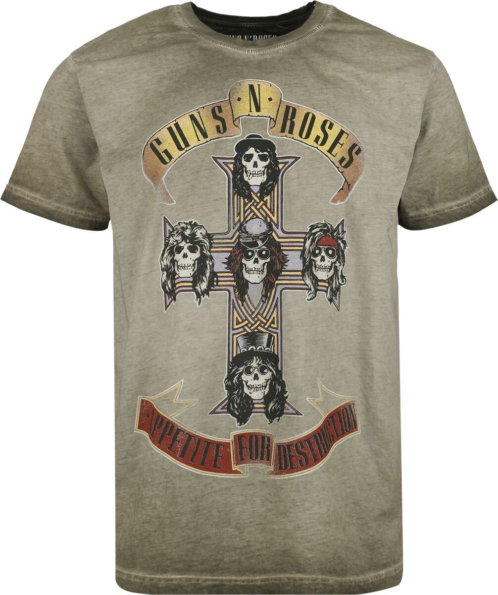 Guns N' Roses T-Shirt Appetite Cross S to 4XL for Men green