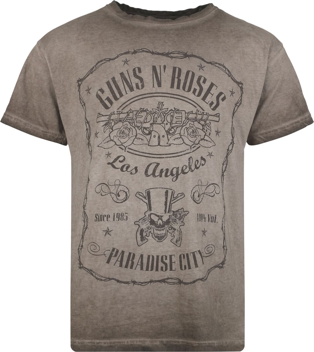 Guns N' Roses T-Shirt Paradise City S to XXL for Men brown