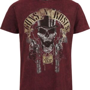 Guns N' Roses T-Shirt Top Hat S to 4XL for Men red
