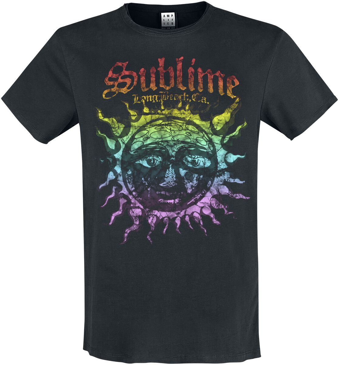 Sublime T-Shirt Amplified Collection Ombre Sun S to 3XL for Men black