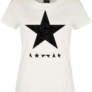 David Bowie T-Shirt Amplified Collection Black Star M to XL for Women off white