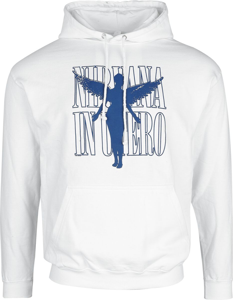 Nirvana Hoodie Angel S to XXL for Men white