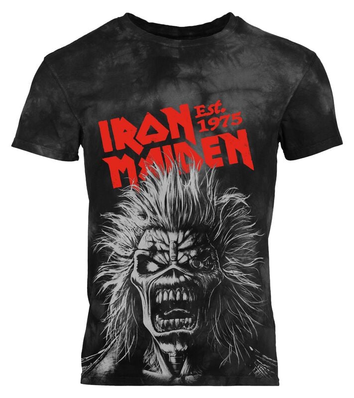 Iron Maiden T-Shirt Jumbo Scream Head S to 4XL for Men black-grey