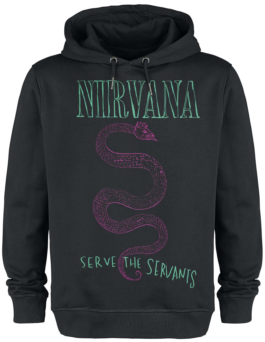 Nirvana Hoodie Amplified Collection Serve The Serpents XS to 3XL for Men black