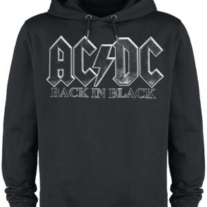 AC/DC Hoodie Amplified Collection Back In Black XS to 3XL for Men black