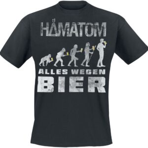Hämatom T-Shirt Bier S to XL for Men black
