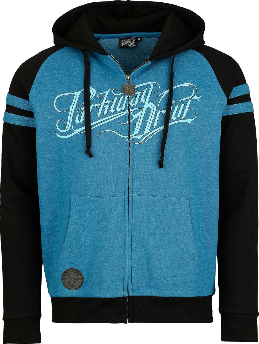 Parkway Drive Hoodie Jacket EMP Signature Collection S to XXL for Men light blue-black