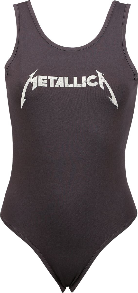Metallica Body Amplified Collection Logo XS to XL for Women charcoal
