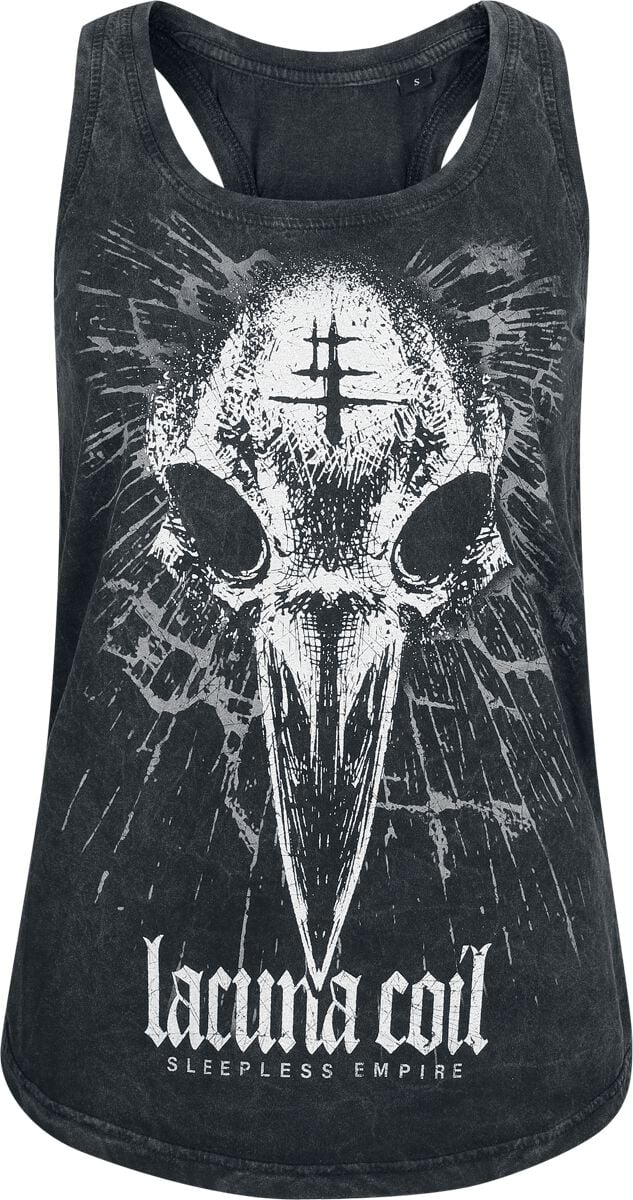 Lacuna Coil Top Sleepless M to XXL for Women anthracite