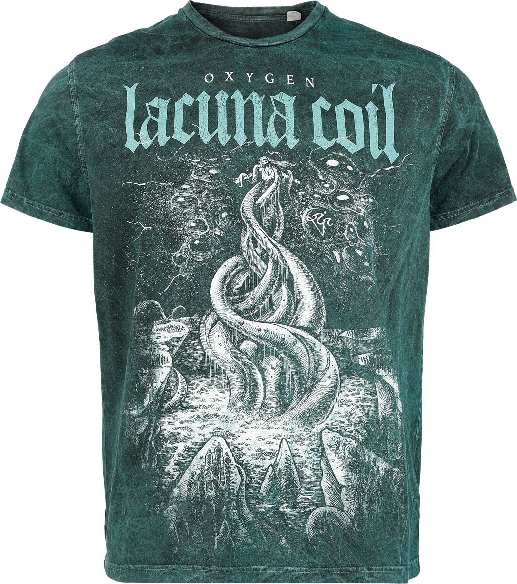 Lacuna Coil T-Shirt Oxygen S to 4XL for Men petrol