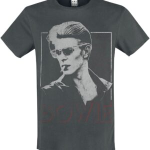 David Bowie T-Shirt Amplified Collection '80 Era M to XXL for Men charcoal