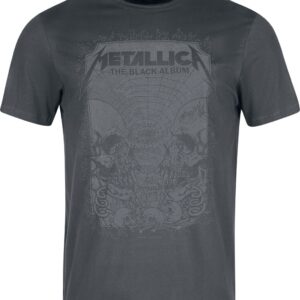 Metallica T-Shirt Amplified Collection The Black Album S to 3XL for Men charcoal
