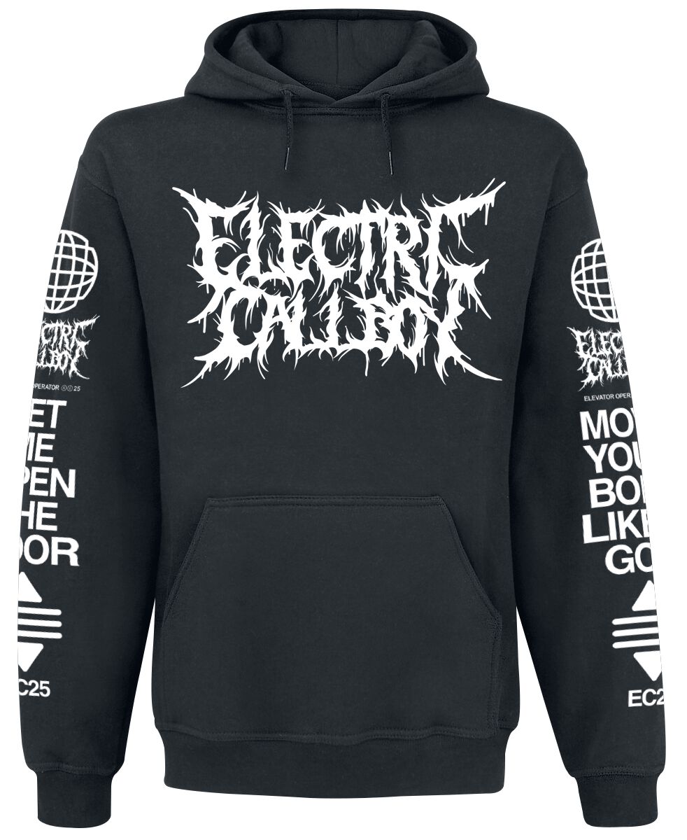 Electric Callboy Hoodie Elevator Operator Globe S to 3XL for Men black