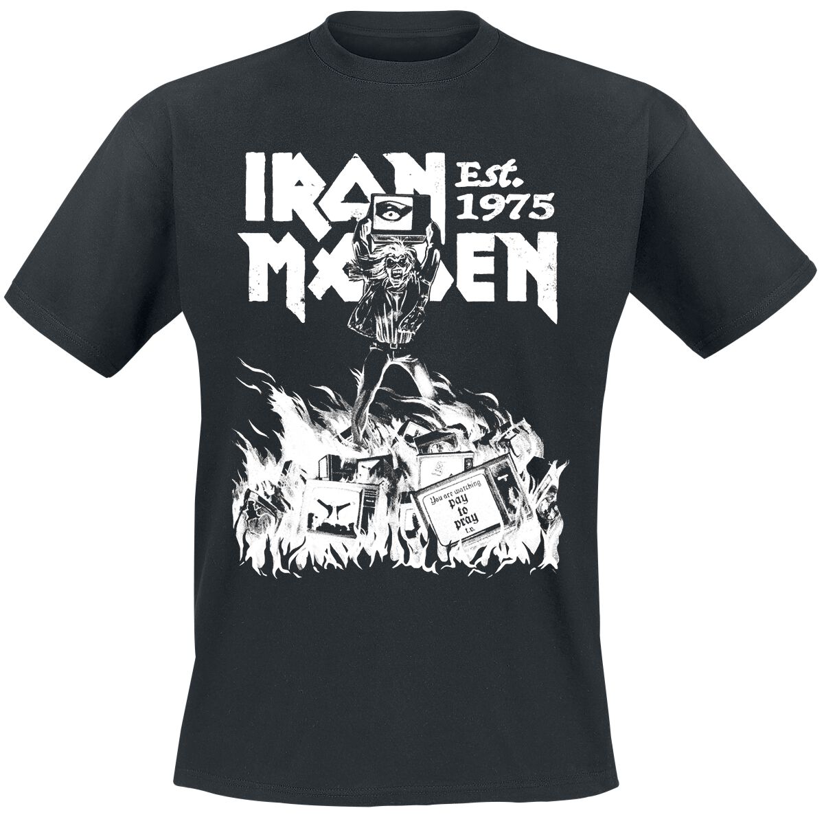Iron Maiden T-Shirt Holy Smoke S to 4XL for Men black