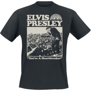Elvis Presley T-Shirt Heartbreaker S to 3XL for Men black