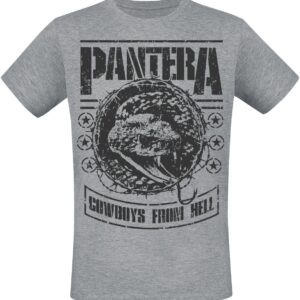 Pantera T-Shirt CFH Stencil Snake S to 3XL for Men mottled grey