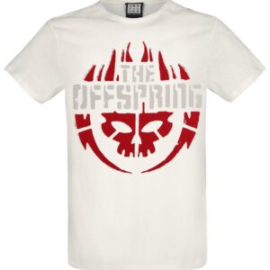 The Offspring T-Shirt Amplified Collection Skull Logo S to XXL for Men off white
