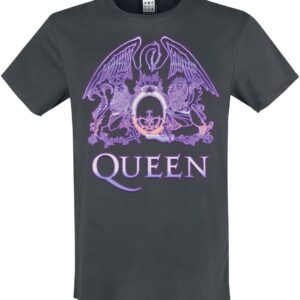 Queen T-Shirt Amplified Collection Neon Sign S to 3XL for Men charcoal