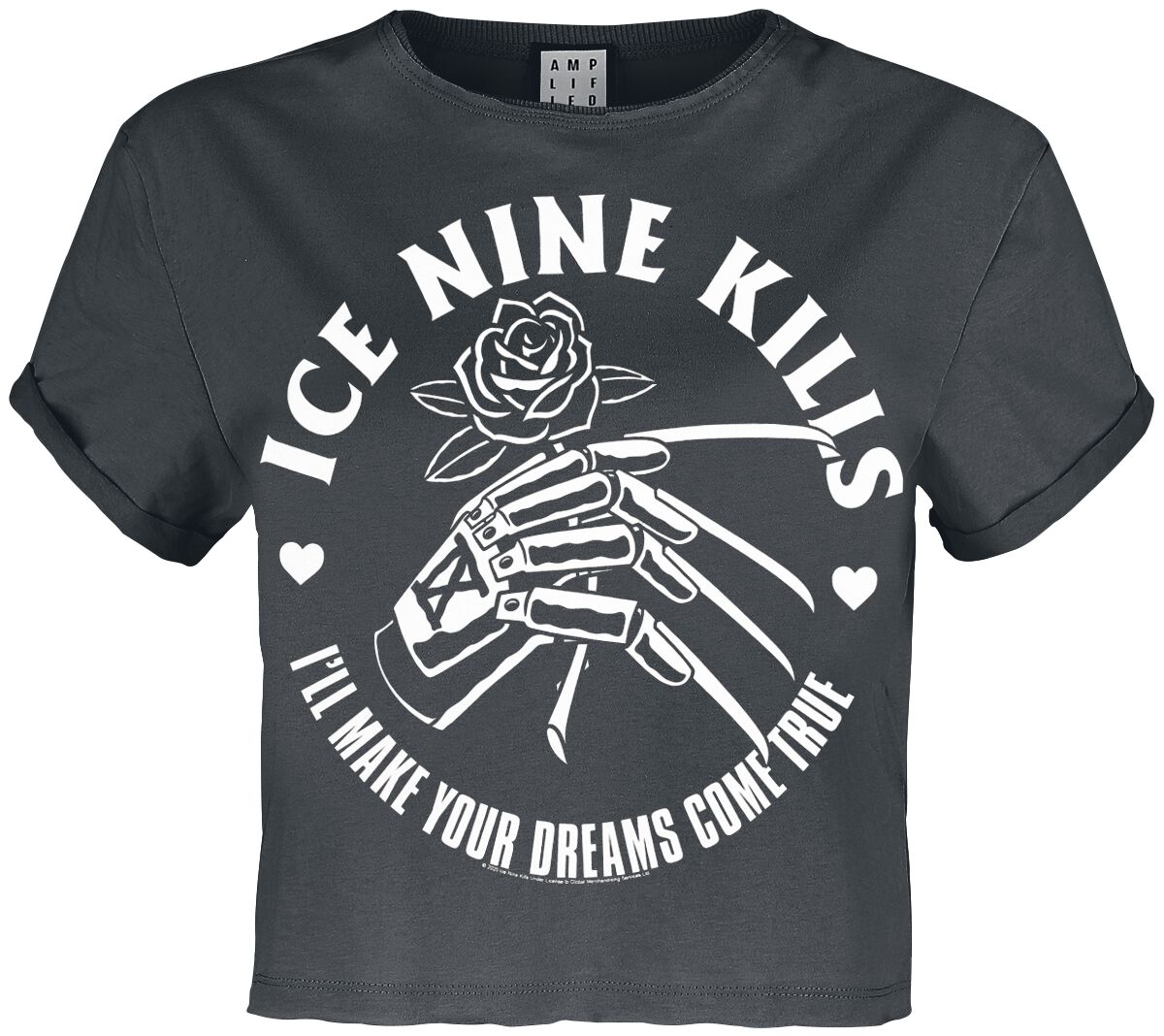 Ice Nine Kills T-Shirt Amplified Collection Dreams XS to XL for Women charcoal