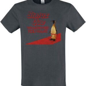 Status Quo T-Shirt Amplified Collection Whatever Penguin S to XXL for Men charcoal