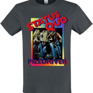 Status Quo T-Shirt Amplified Collection Piledriver S to XXL for Men charcoal