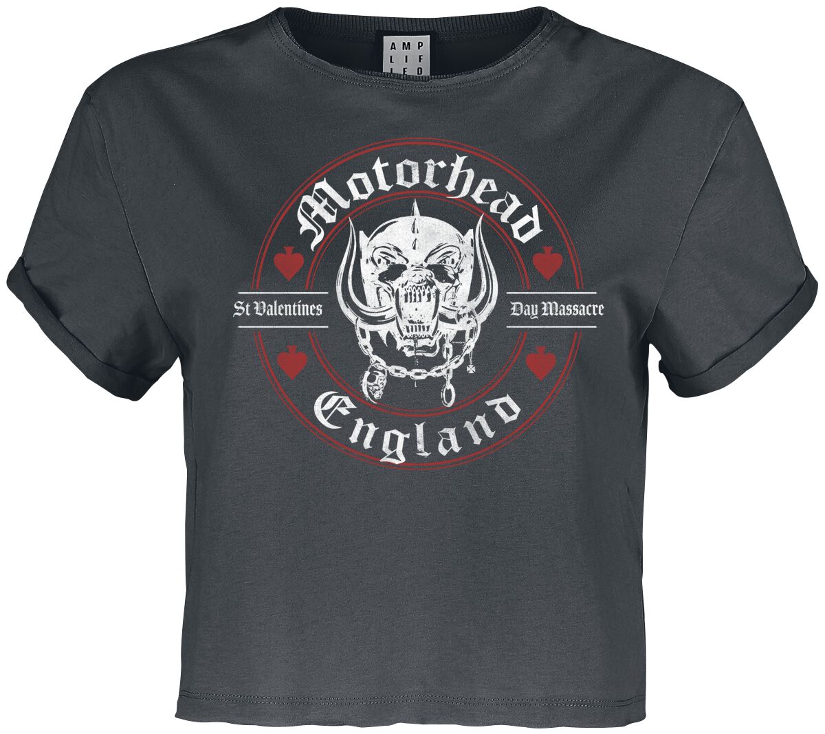 Motorhead T-Shirt Amplified Collection St. Valentines Day Massacre S to XL for Women charcoal