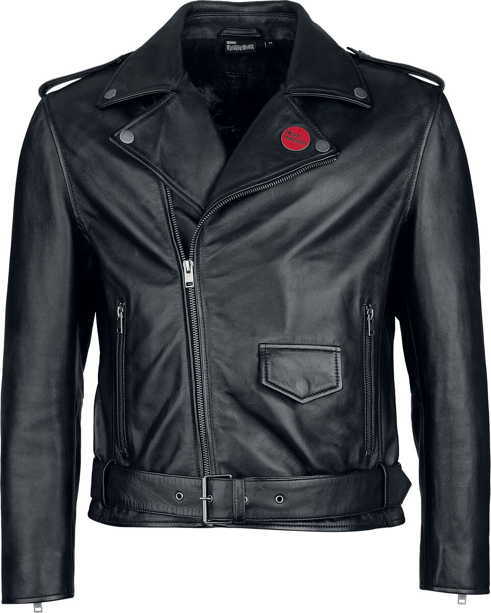 Iron Maiden Leather Jacket EMP Signature Collection S to 3XL for Men black