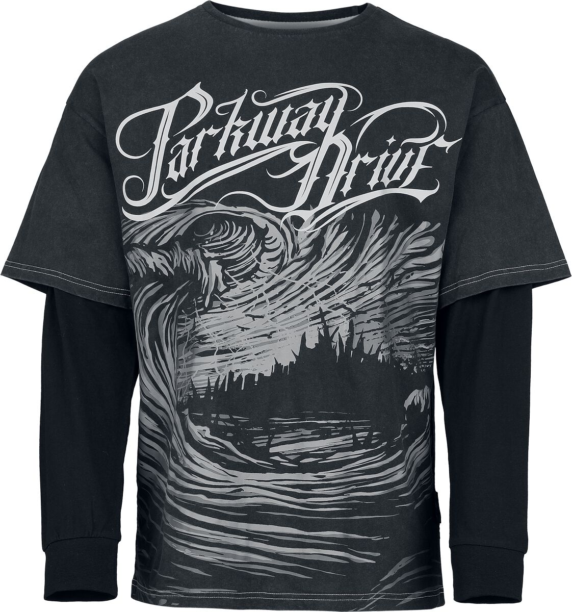 Parkway Drive Long-sleeve Shirt EMP Signature Collection S to 3XL for Men dark grey-black