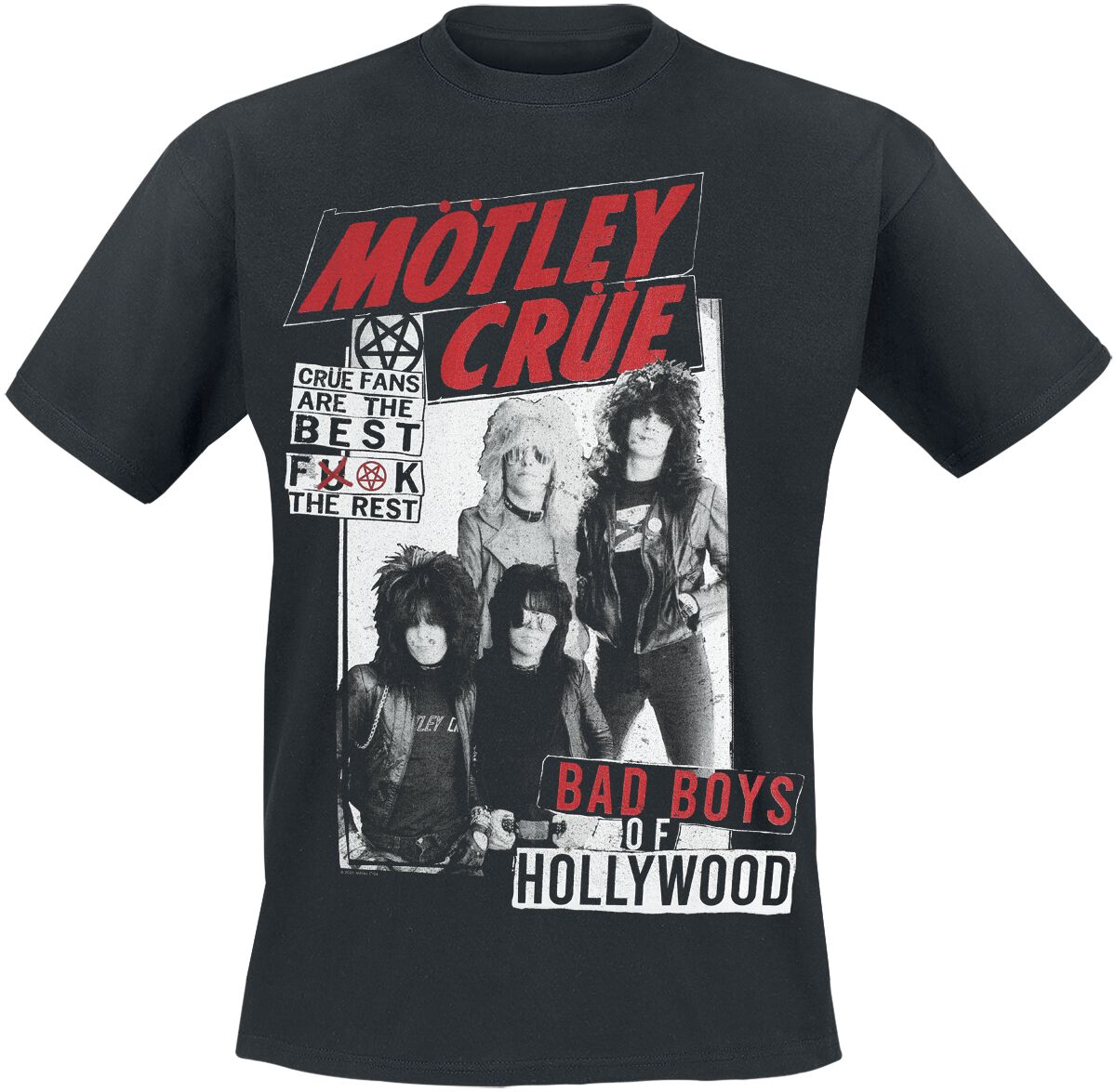 Mötley Crüe T-Shirt Crue Fans L to 4XL for Men black