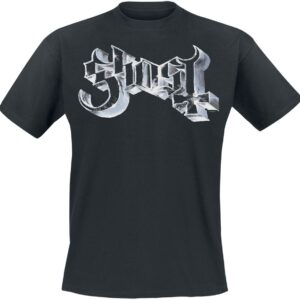 Ghost T-Shirt Oxidized Silver Logo S to 4XL for Men black