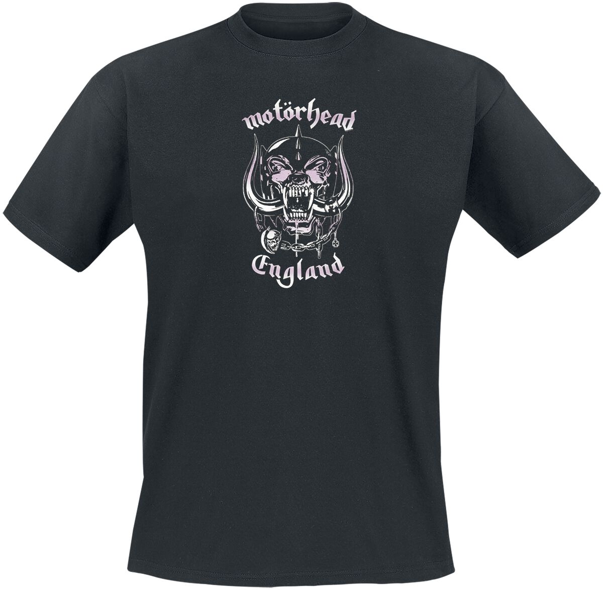 Motorhead T-Shirt England Pink Wash S to 4XL for Men black