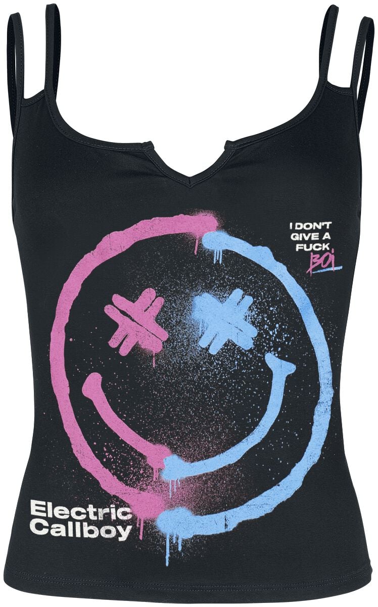 Electric Callboy Top Fuck Boi M to 4XL for Women black