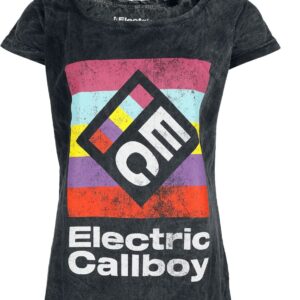 Electric Callboy T-Shirt Square Logo S to 4XL for Women grey